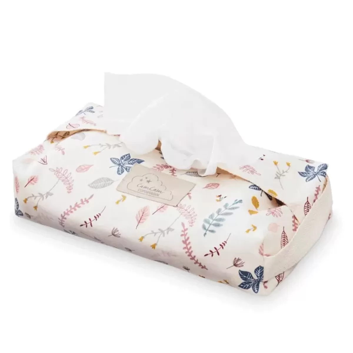 Babydoekjes & Covers-CamCam Copenhagen Babydoekjes Cover Pressed Leaves Roze Camcam