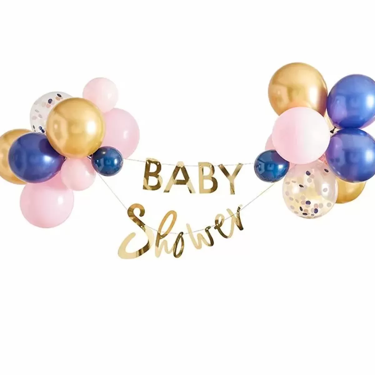 Pink And Navy-Ginger Ray Babyshower Slinger Met Ballonnen Gender Reveal