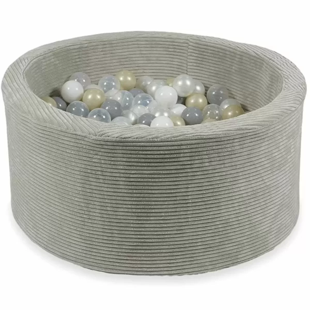 Ballenbakken-Moje Ballenbak Xl Rond 90X40 Rib Velvet Grey