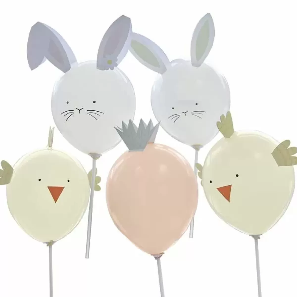 Pasen-Ginger Ray Ballonnenset Pasen Hop Hop Hooray (5St)