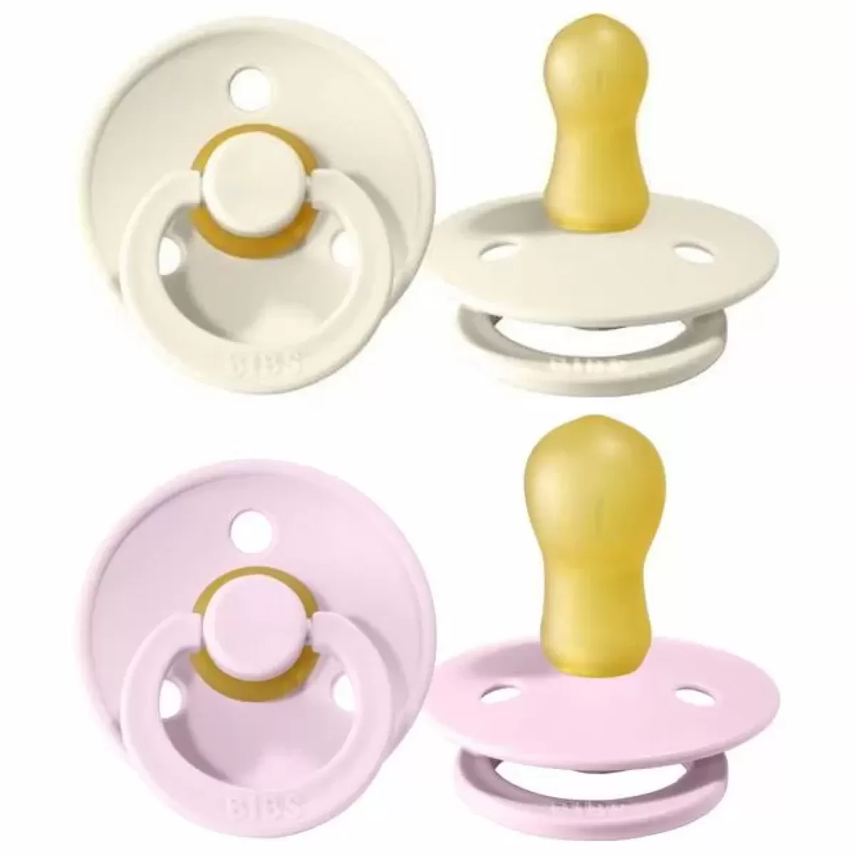 Spenen-Bibs Fopspenen Set Ivory/Baby Pink