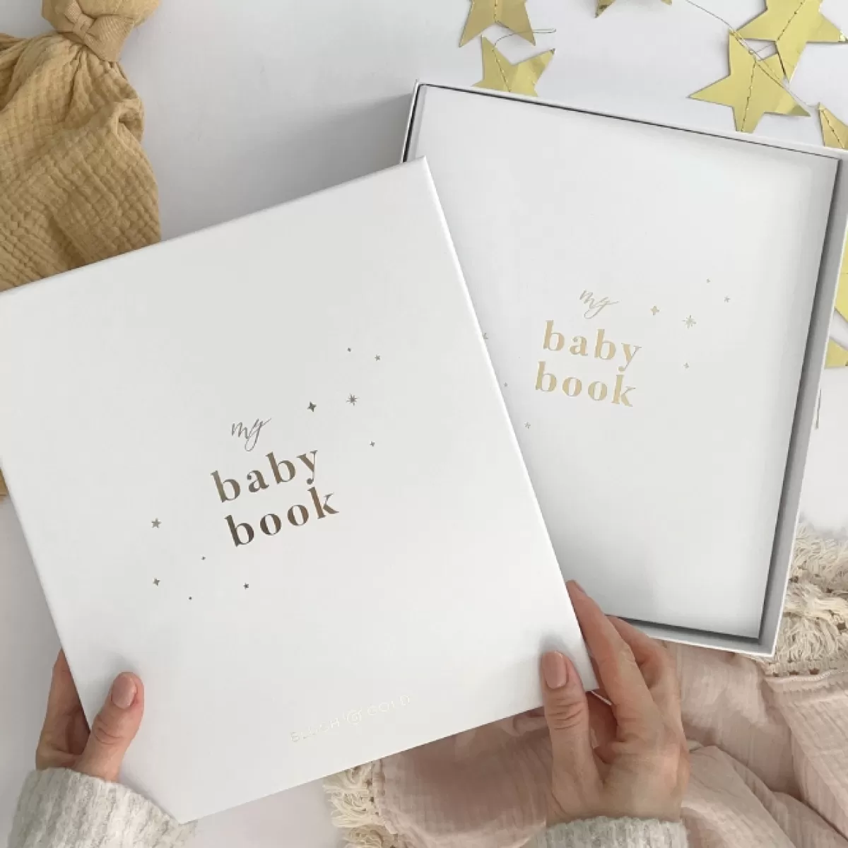 Kraamcadeau Meisje-Blush & Gold Blush & Gold Invulboek My Baby Book Wit