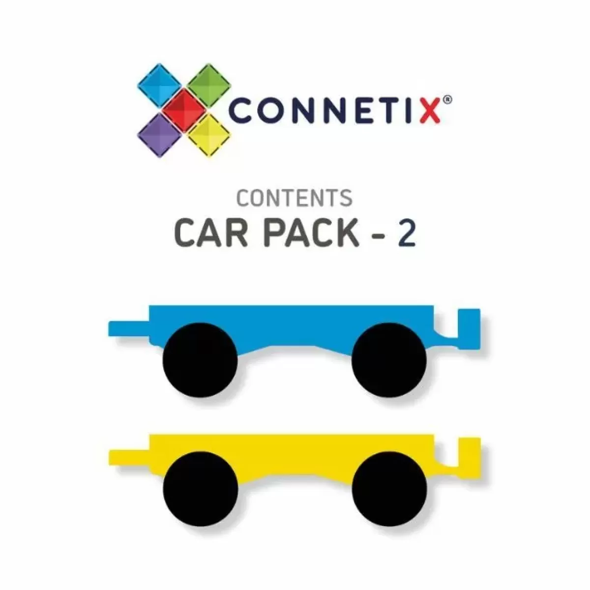 Bouwspeelgoed-Connetix Tiles Auto'S (2St)