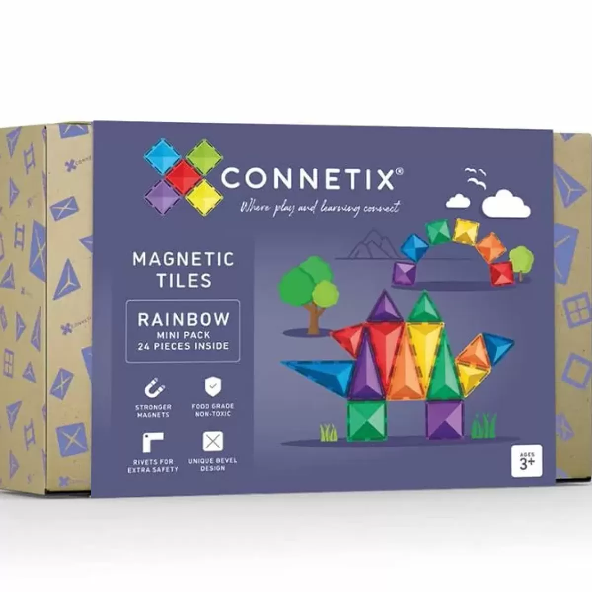 Bouwspeelgoed-Connetix Tiles Rainbow Mini Pack (24St)