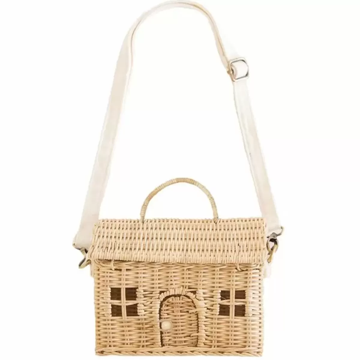 Poppen & Accessoires-Olli Ella Draagbaar Poppenhuisje Casa Bag Straw