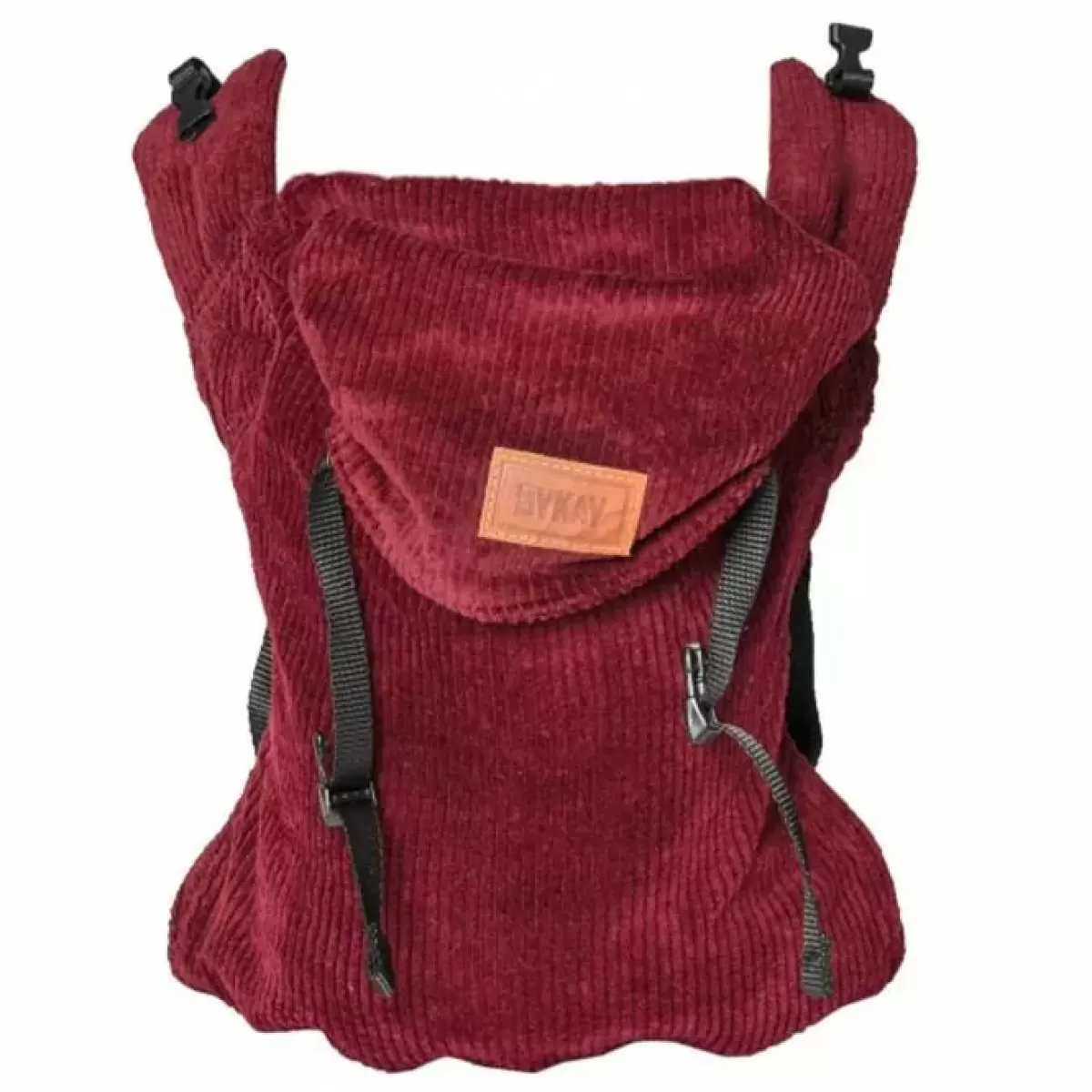 Draagzakken-ByKay Draagzak Click Carrier Ribbed Velvet Berry Red