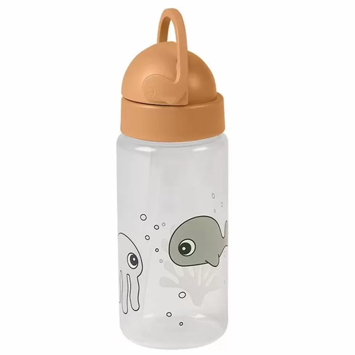 Drinkbekers-Done by Deer Drinkbeker Met Rietje Sea Friends Mustard/Grey