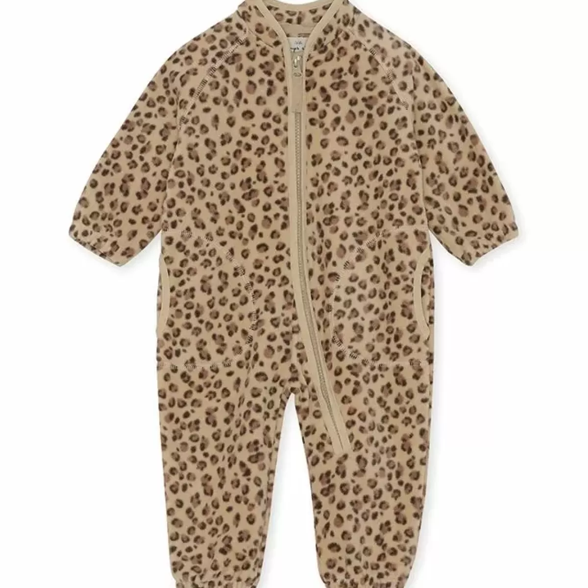 Outdoorkleding-Konges Slojd Fleece Onesie Hezla Leo Cream