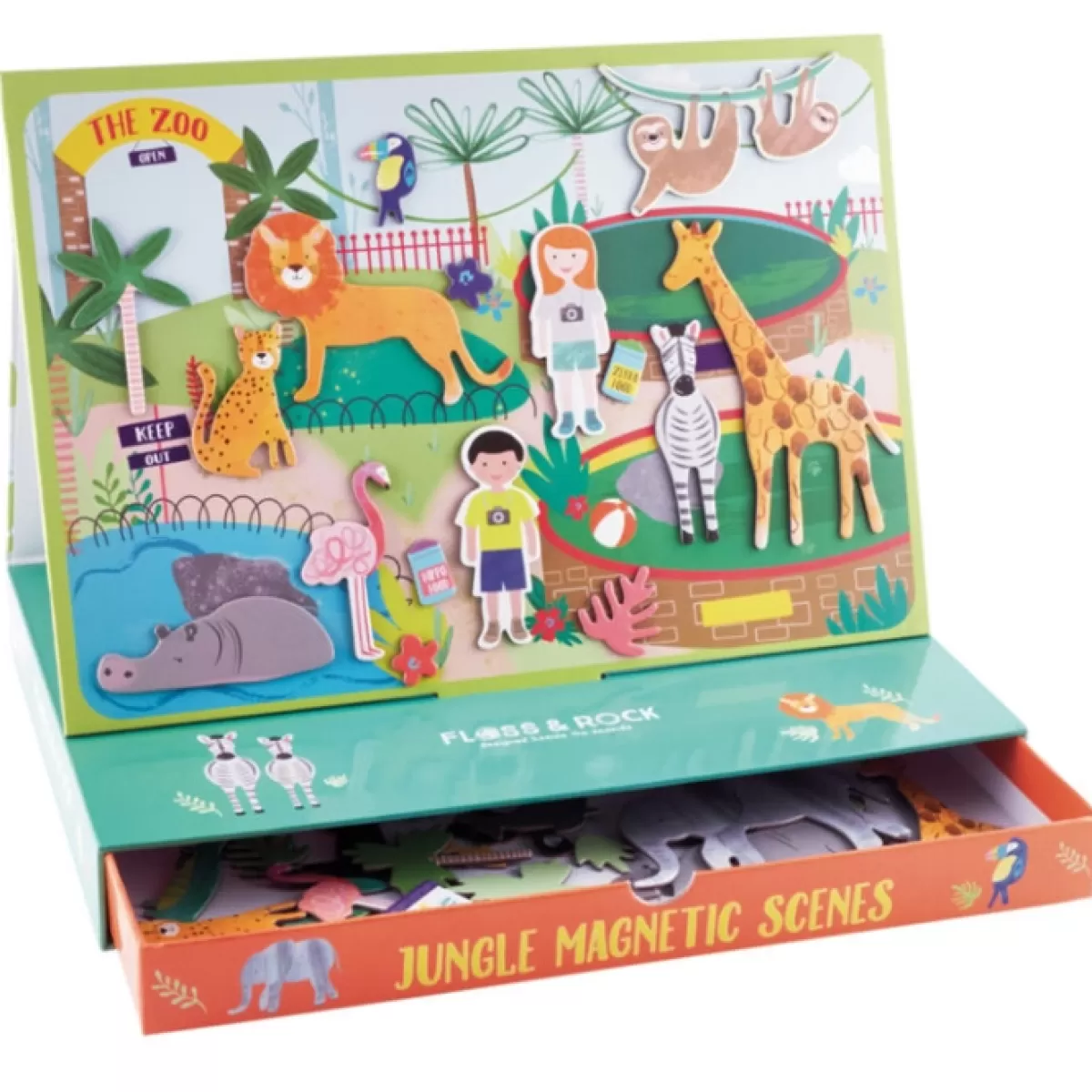 Speelgoed Voor Onderweg-Floss & Rock Floss & Rock Magnetic Play Scenes Jungle