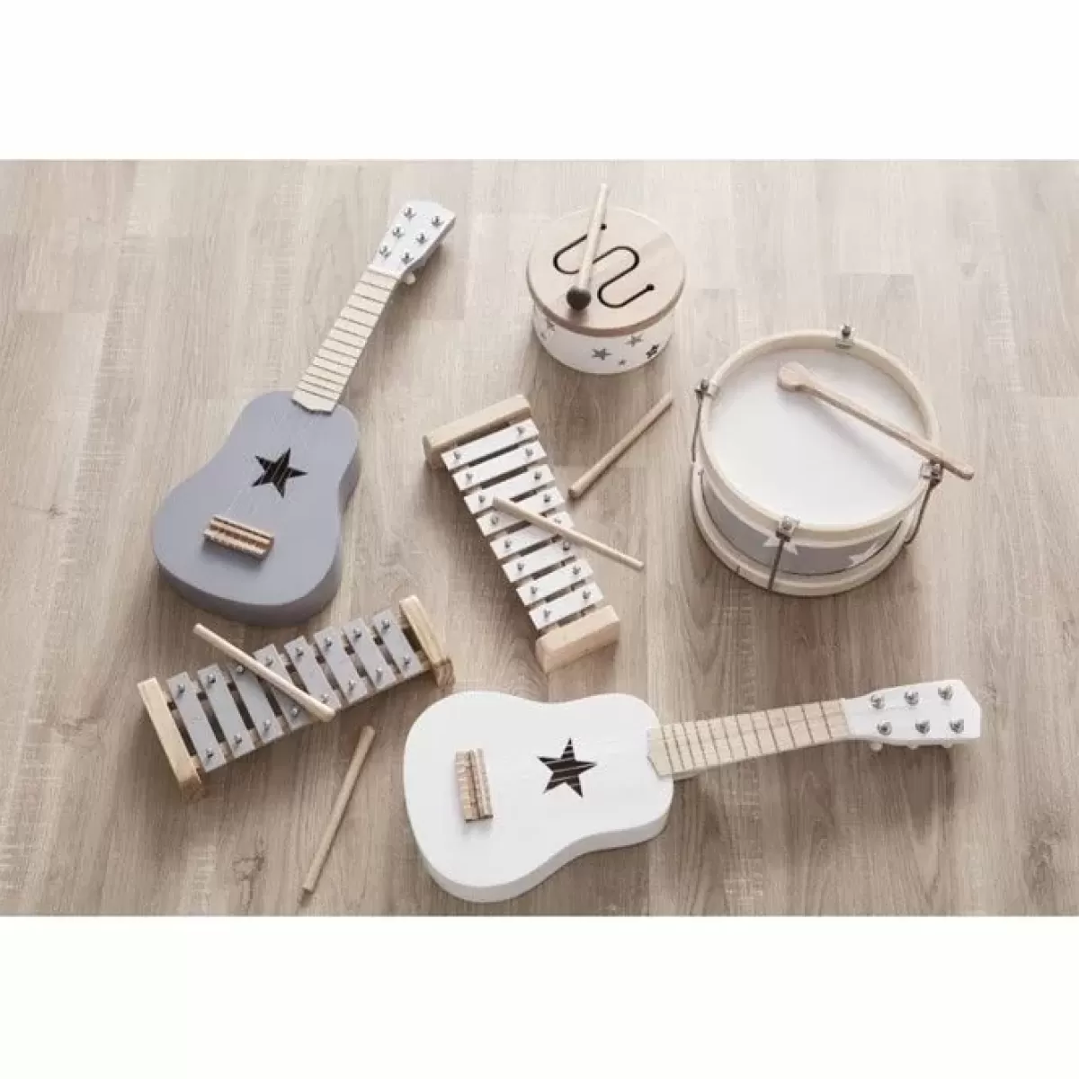 Houten Speelgoed-Kids Concept Gitaar Wit