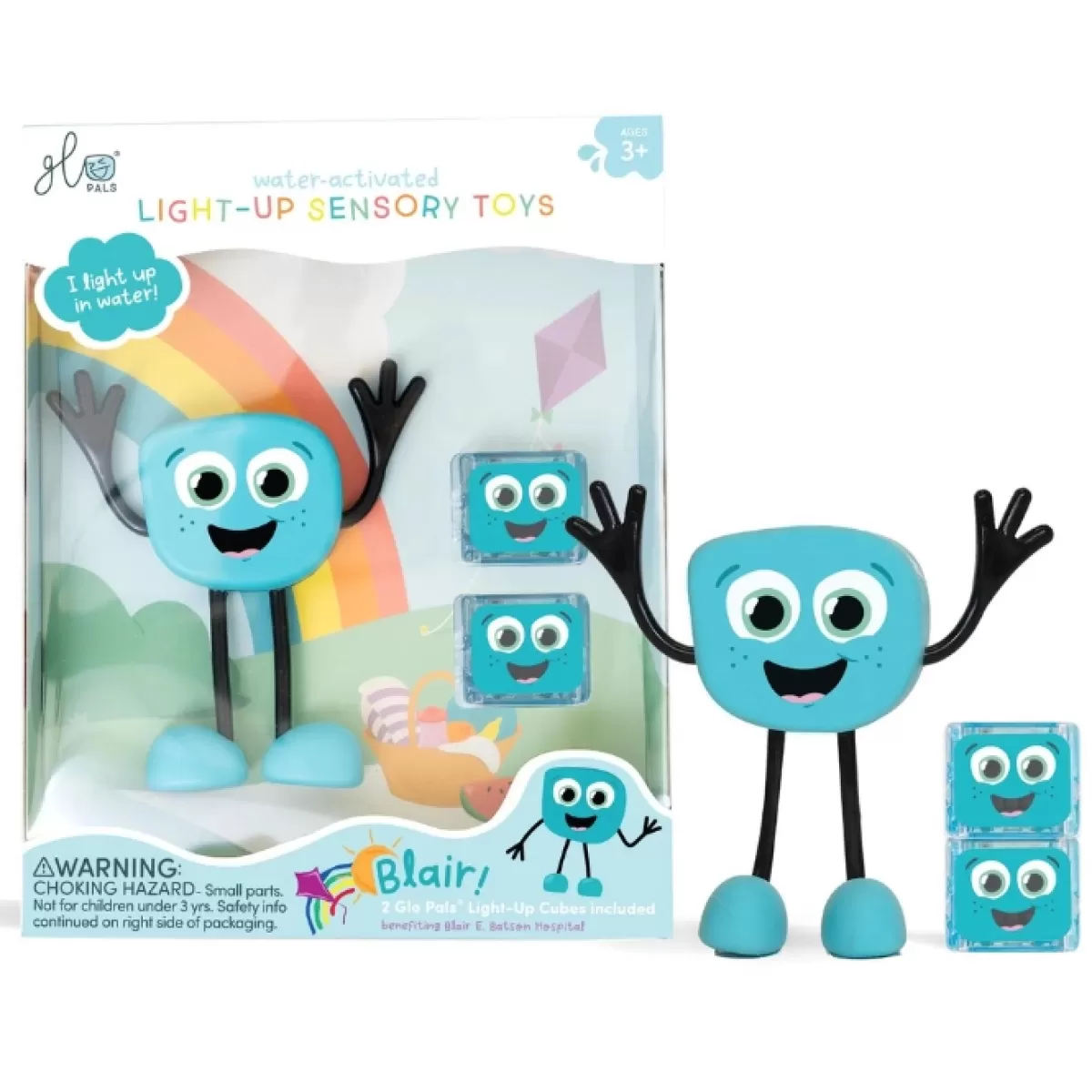 Badspeelgoed-Glo Pals Poppetje Blair Blauw