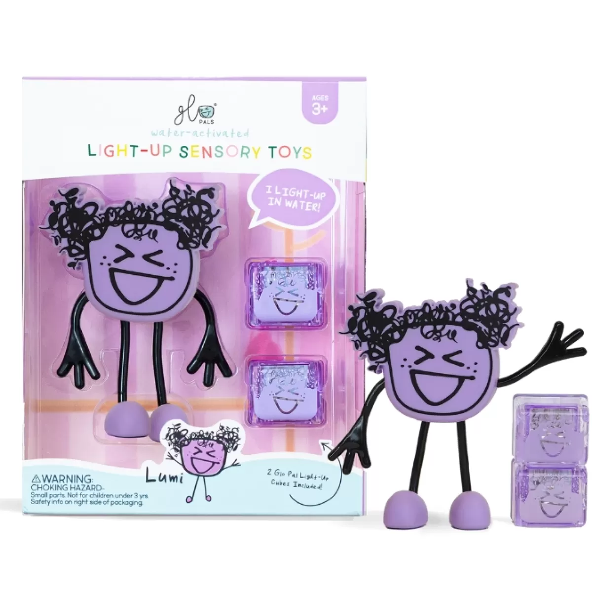 Babyspeelgoed-Glo Pals Poppetje Lumi Paars