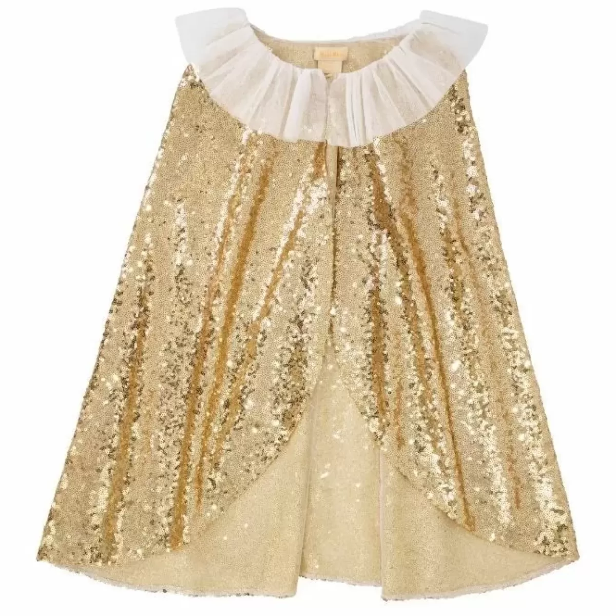 Verkleedkleding Meisjes-Meri Meri Gouden Cape En Toverstafje Pailletten Goud