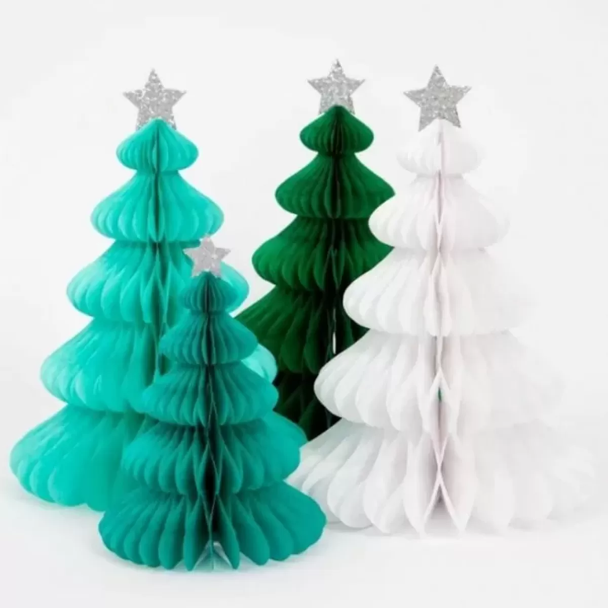 Kerst-Meri Meri Honeycombs Green Forest (10St)