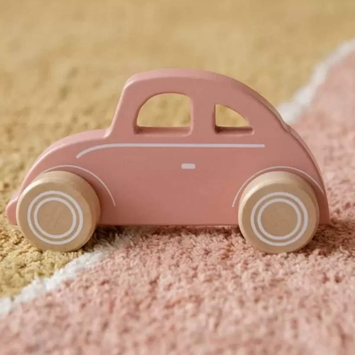 Houten Speelgoed-Little Dutch Houten Auto Roze