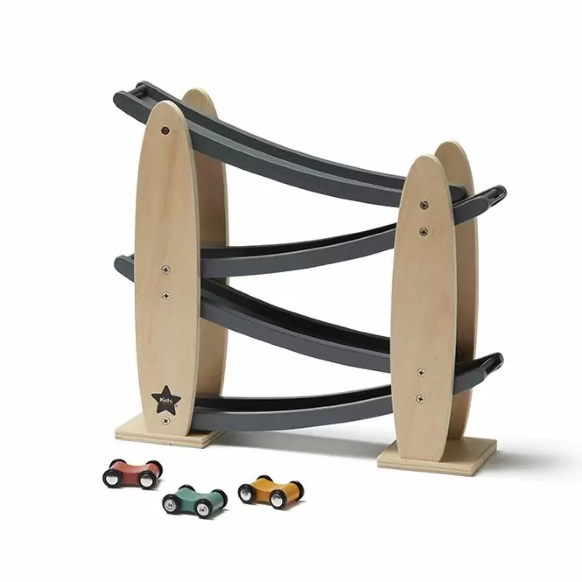 Houten Speelgoed-Kids Concept Houten Autobaan Nature/Grijs Aiden