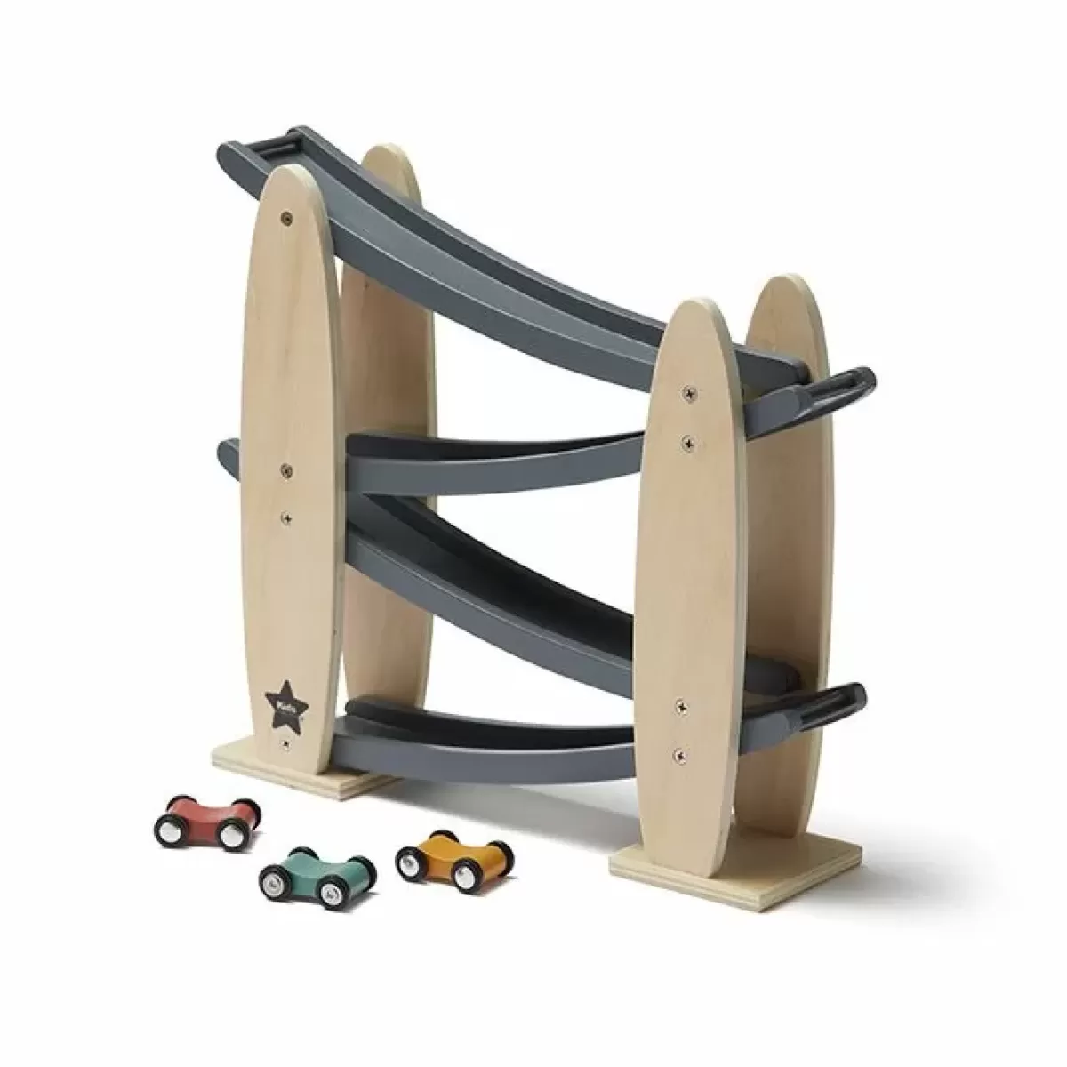 Houten Speelgoed-Kids Concept Houten Autobaan Nature/Grijs Aiden