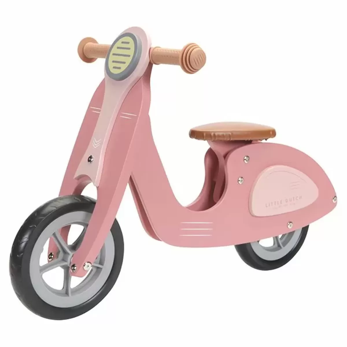 Buitenspeelgoed-Little Dutch Houten Loopscooter Pink