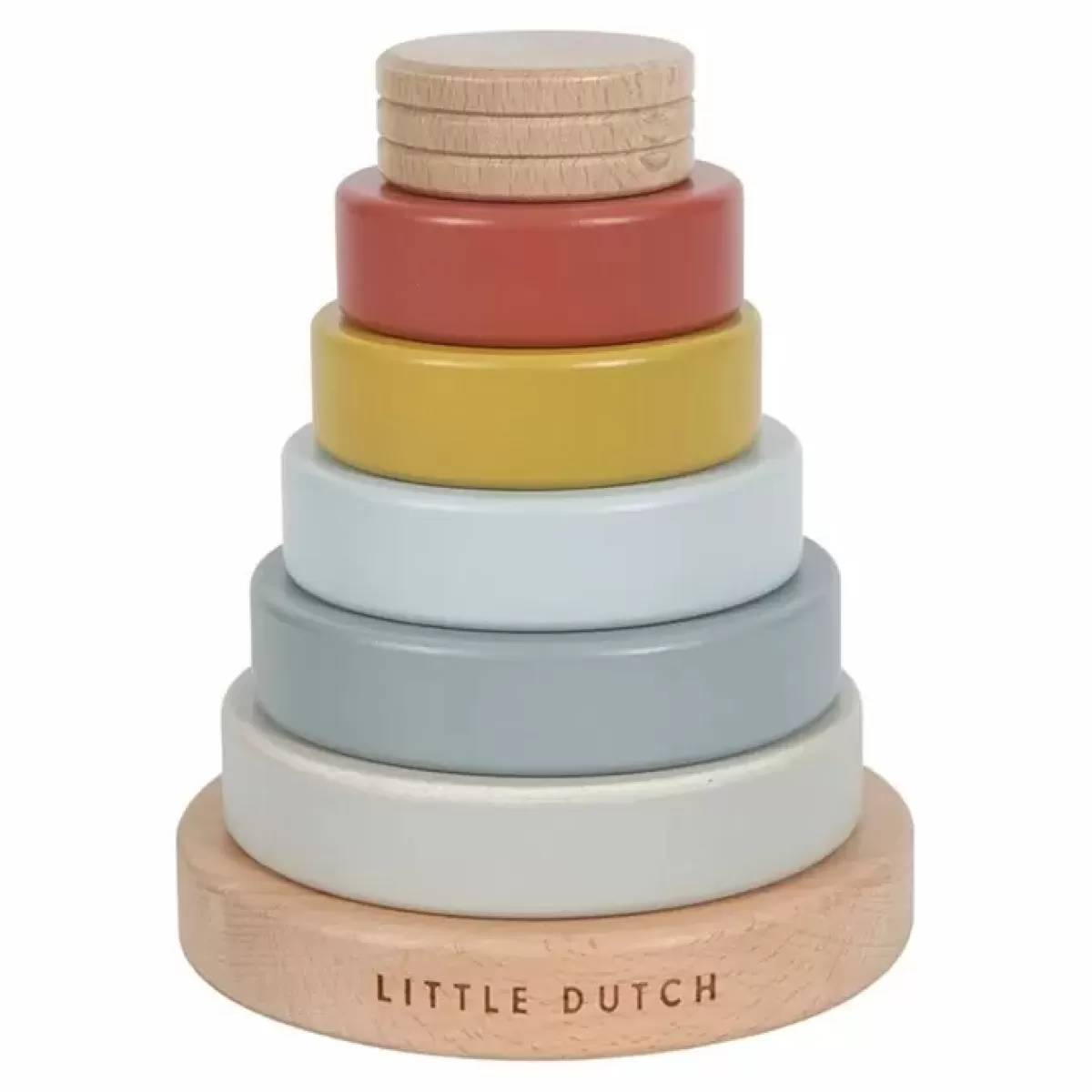 Houten Speelgoed-Little Dutch Houten Stapeltoren Pure & Nature