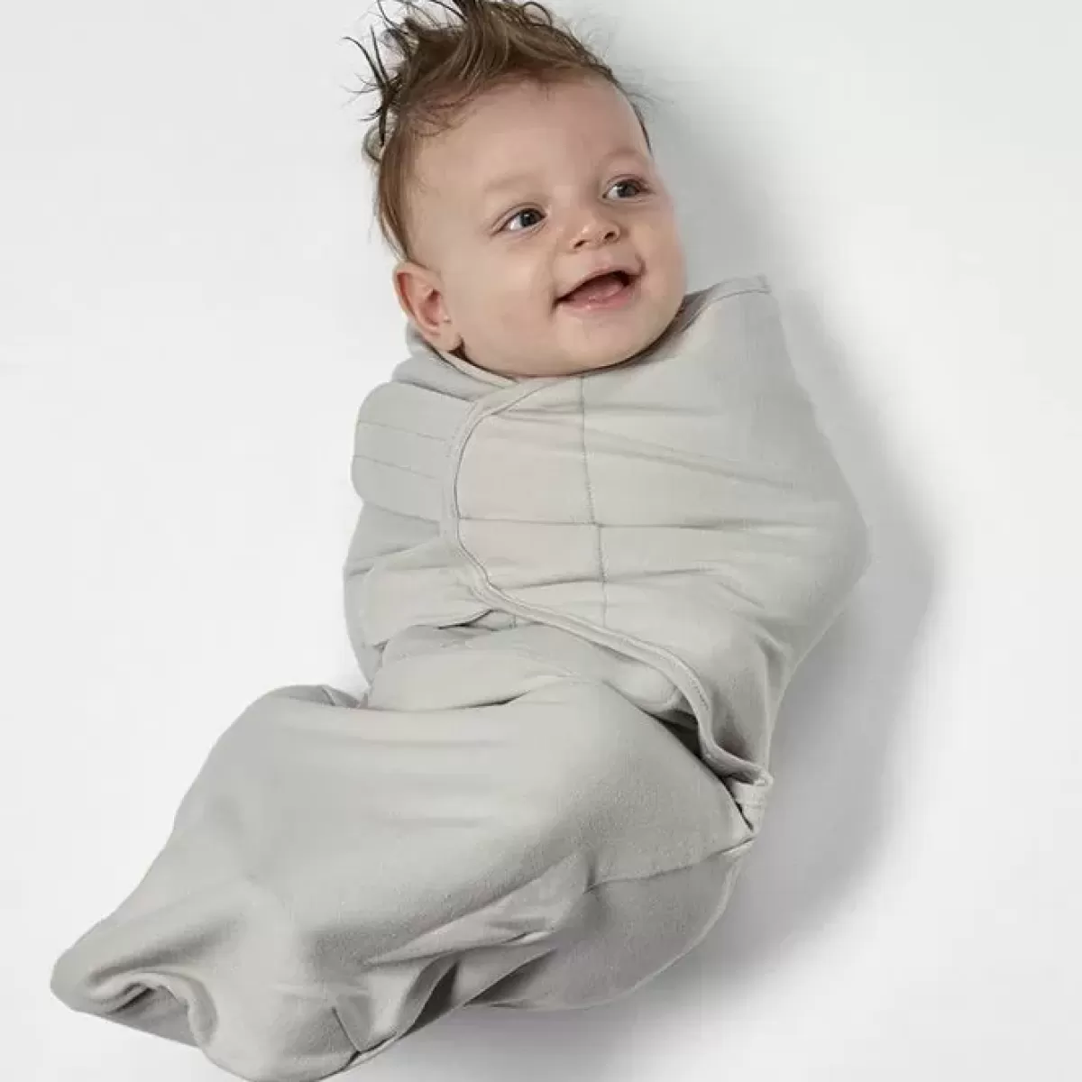 Kraamcadeau Jongen-Meyco Inbakerdoek Swaddle Uni Grijs (0-3M)