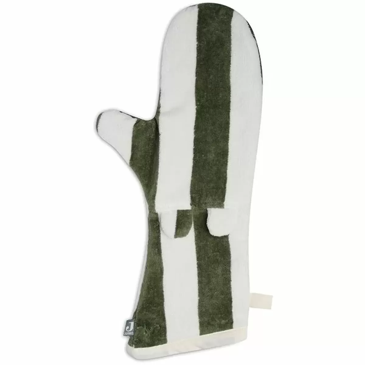 Washandjes-Jollein Lange Washand Stripe Terry Leaf Green