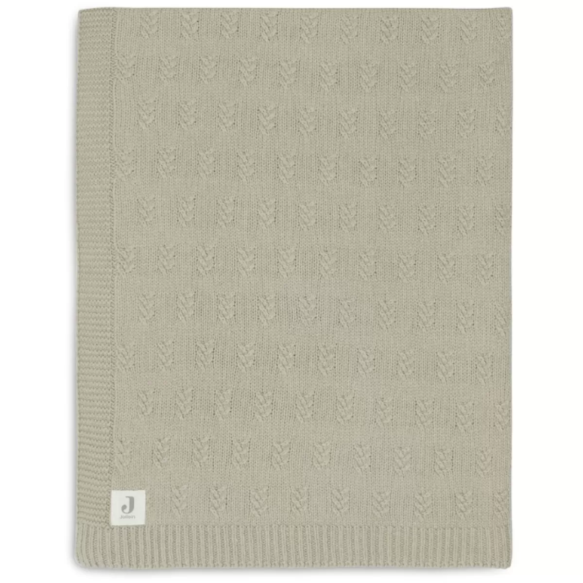 Dekentjes-Jollein Ledikantdeken Grain Knit Olive Green 100X150Cm