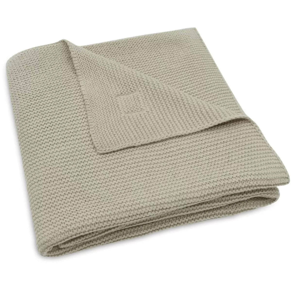 Dekentjes-Jollein Wiegdeken Basic Knit Olive Green 75X100Cm