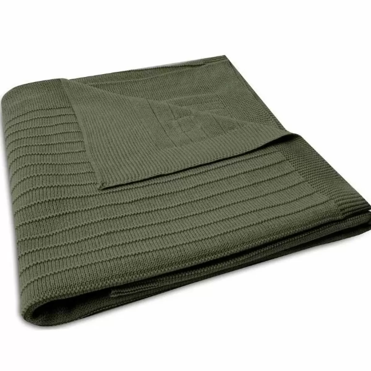 Dekentjes-Jollein Wiegdeken Pure Knit Leaf Green