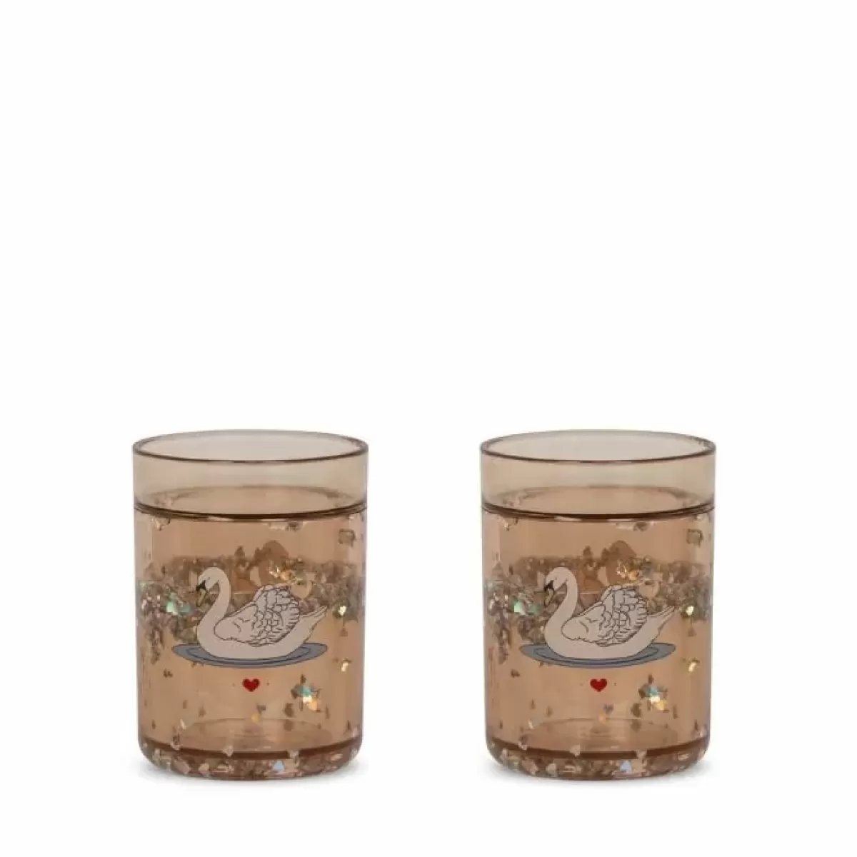 Drinkbekers-Konges Slojd Glitter Bekers Swan (2St)