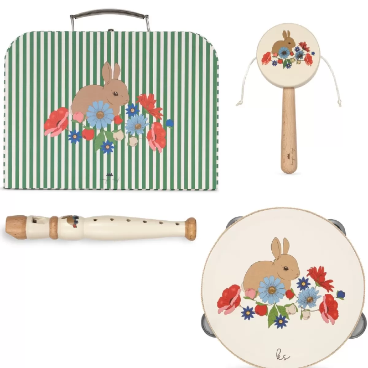 Muziekinstrumenten-Konges Slojd Houten Muziekset Bunny Tokki