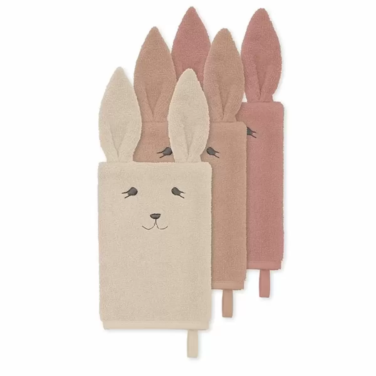 Washandjes-Konges Slojd Washandjes Animal Rose Bunny (3St)