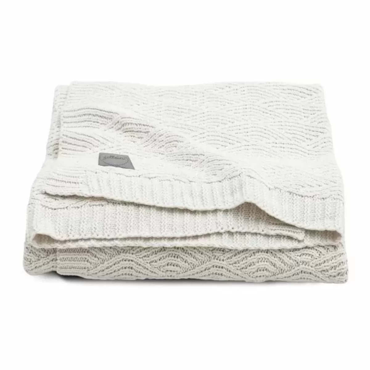 Dekentjes-Jollein Ledikantdeken River Knit Cream White