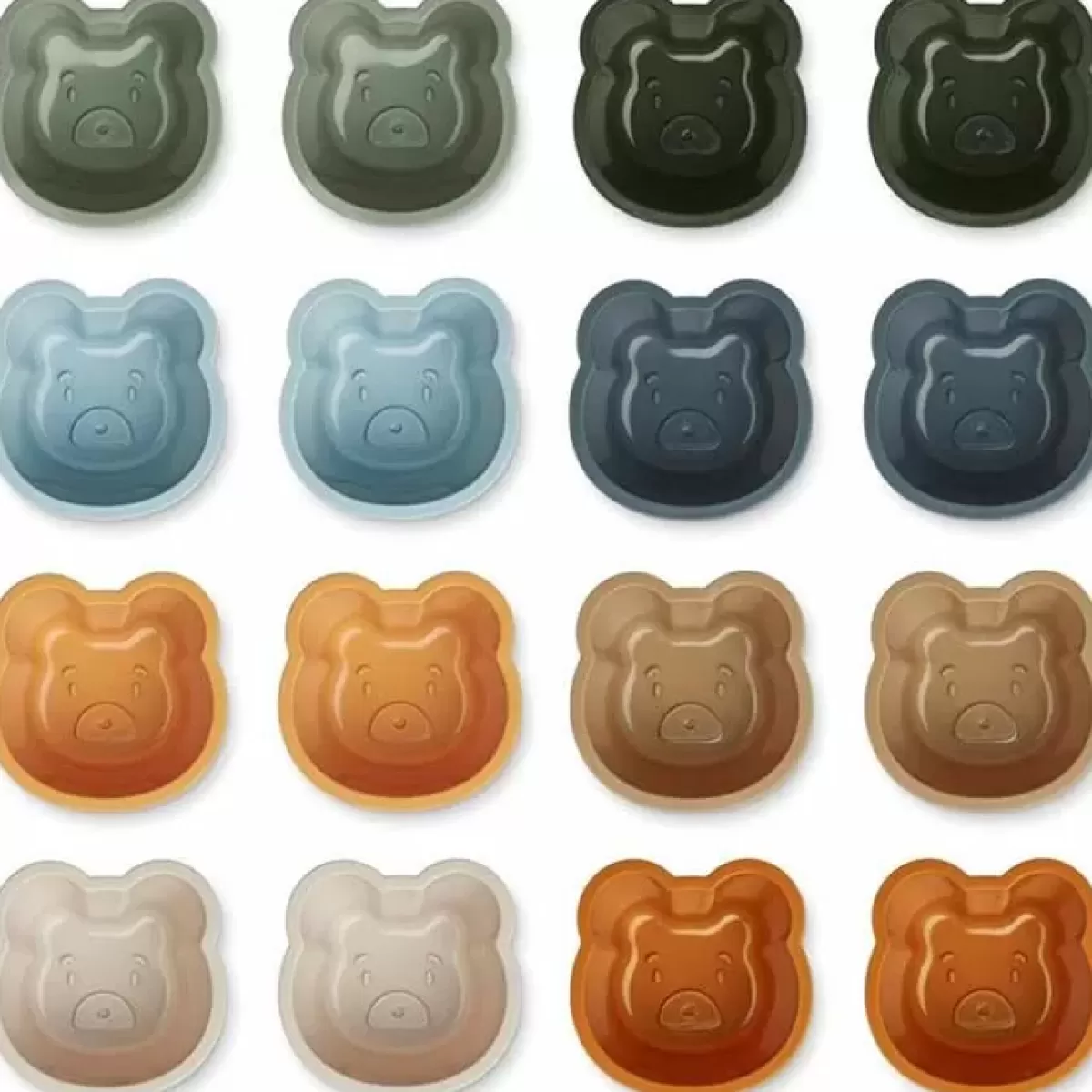 Bakbenodigdheden-Liewood Cupcakevormpjes Tilo Mr Bear/Faune Green (16St)