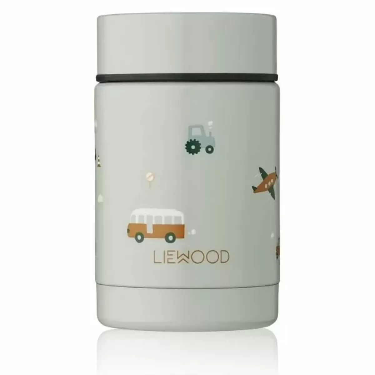 Broodtrommels-Liewood Food Jar Nadja Vehicles/Dove Blue