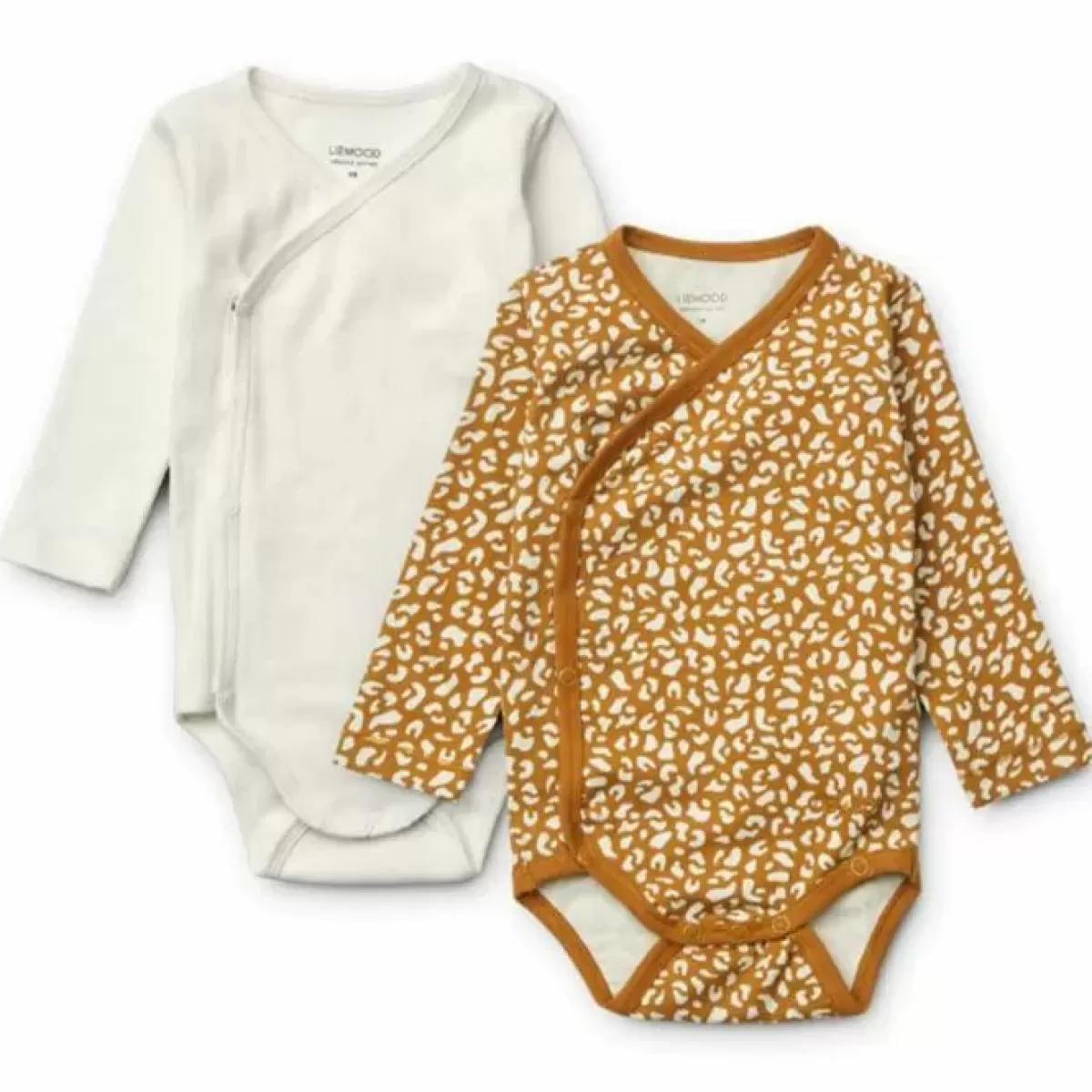 Rompers & Boxpakjes-Liewood Overslagrompers Hali Mini Leo/Caramel