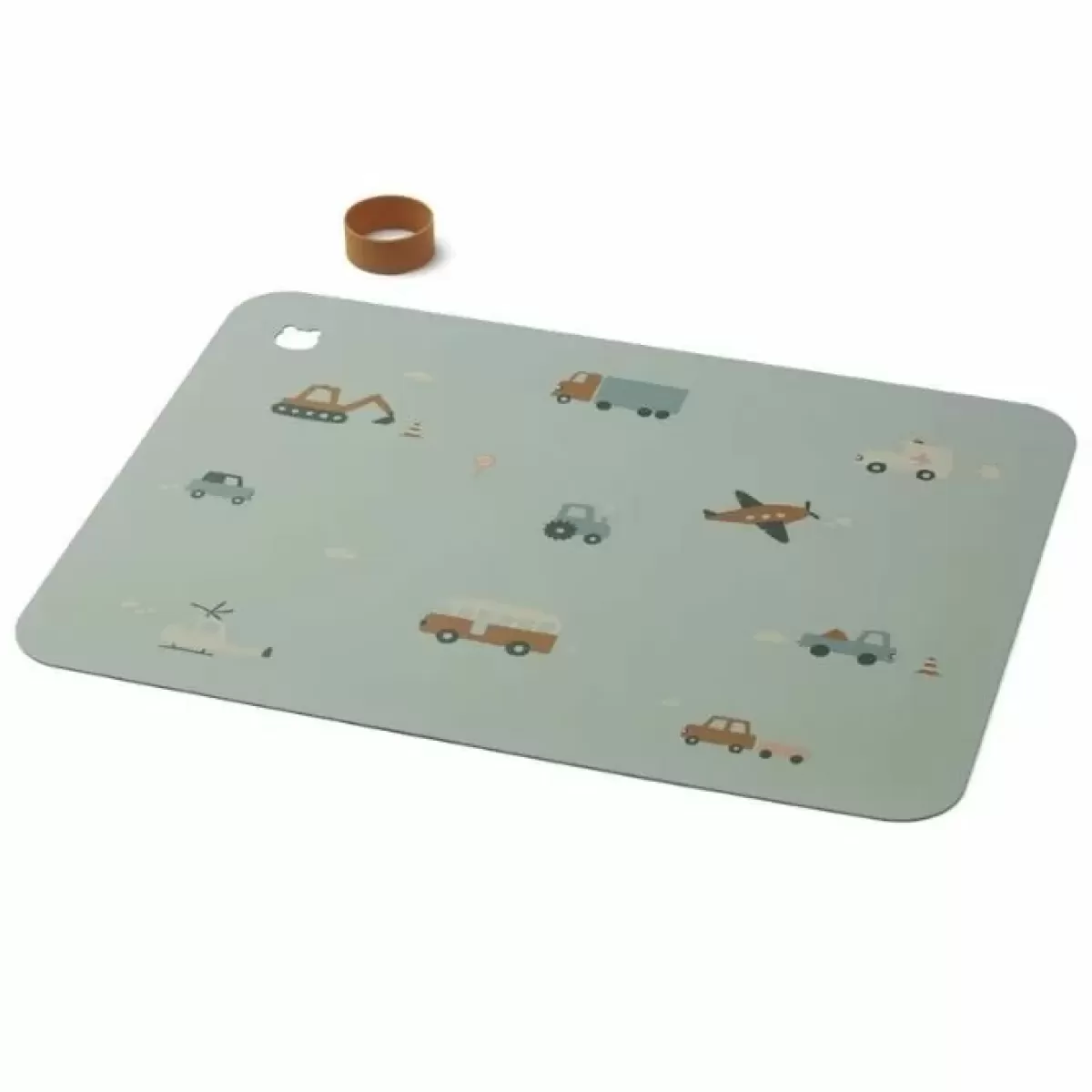 Placemats-Liewood Placemat Jude Vehicles Dove Blue Mix