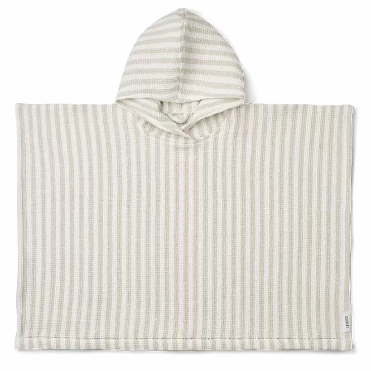 Badcapes-Liewood Poncho Paco Stripe Crisp White / Sandy