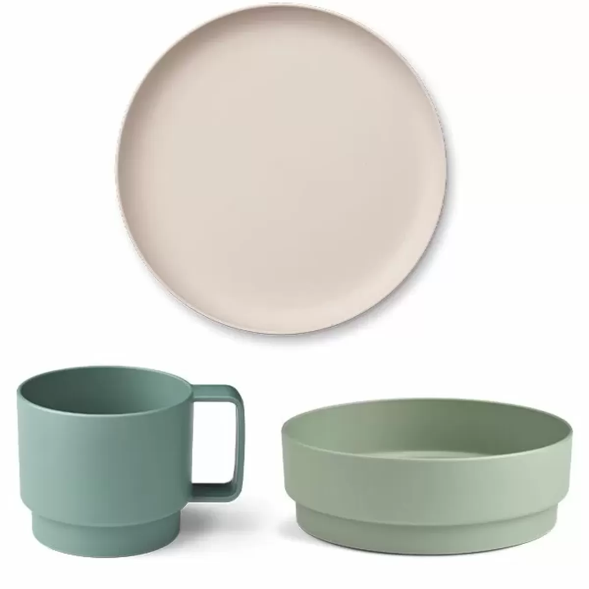 Kinderservies Sets-Liewood Serviesset Walt Dusty Mint Mix