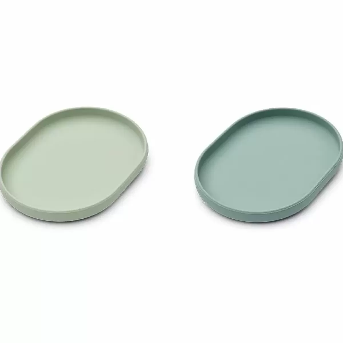 Kinderbordjes-Liewood Siliconen Bord Anita Dusty Mint/Peppermint (2St)