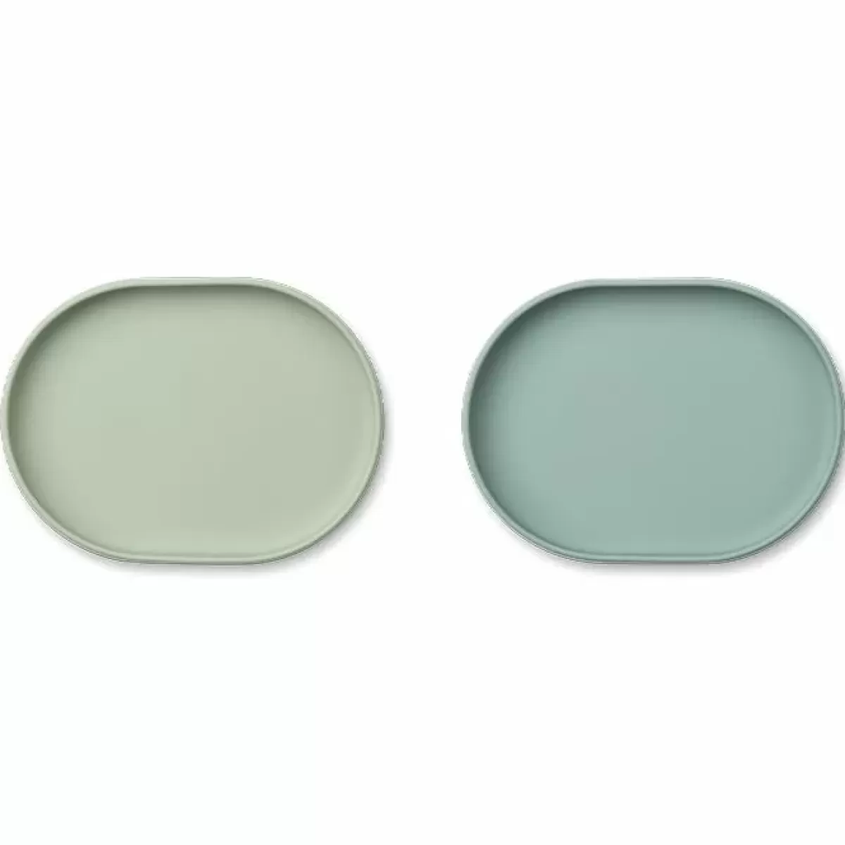 Kinderbordjes-Liewood Siliconen Bord Anita Dusty Mint/Peppermint (2St)