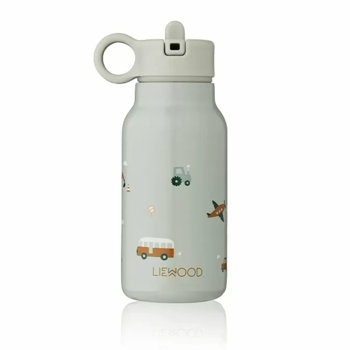 Drinkflessen-Liewood Thermos/Waterfles Falk Vehicles/Dove Blue (250Ml)