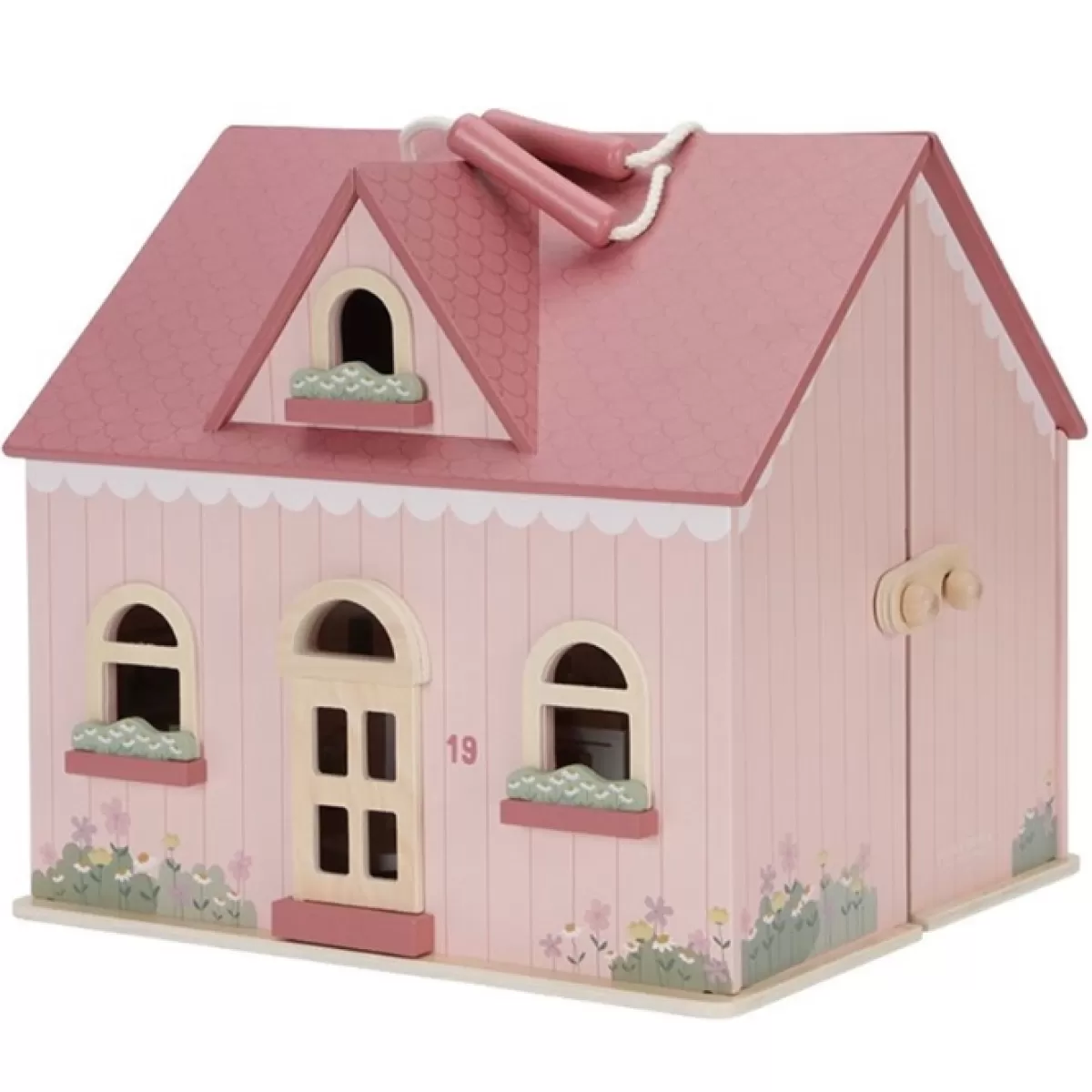 Poppenhuizen & Toebehoren-Little Dutch Draagbaar Houten Poppenhuis