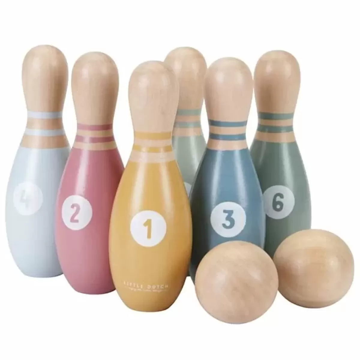 Buitenspeelgoed-Little Dutch Houten Bowlingset