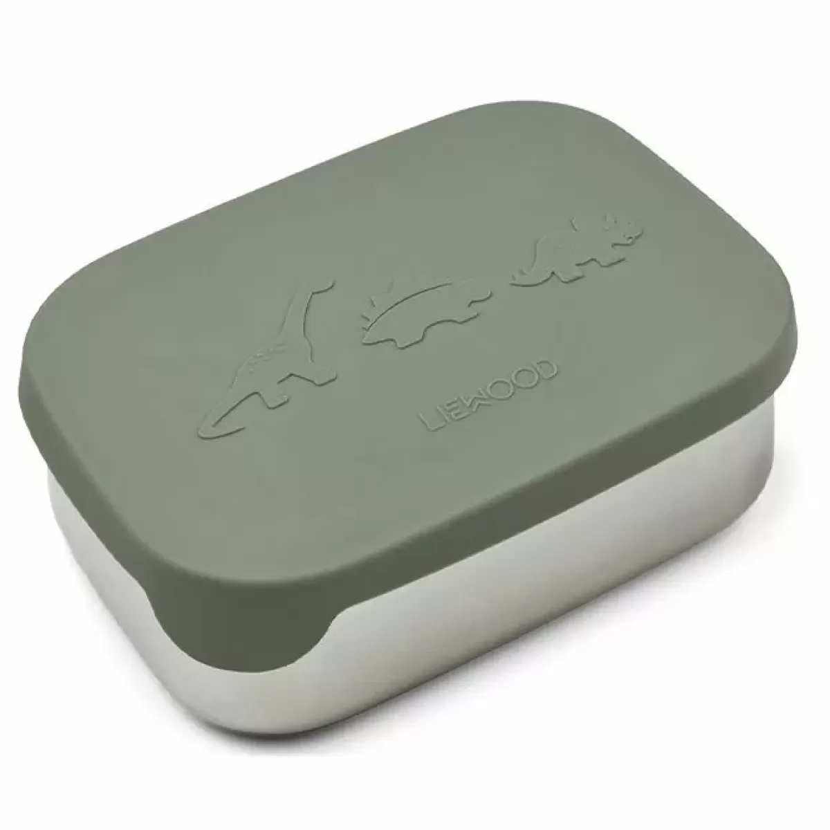 Broodtrommels-Liewood Lunchbox Arthur Dino Faune Green