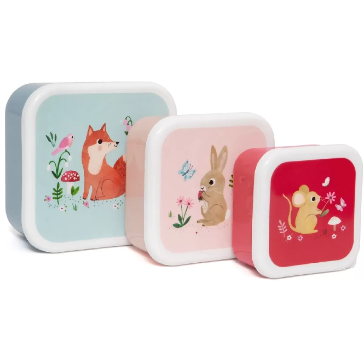 Broodtrommels-Petit Monkey Lunchboxen Woodland (3St)