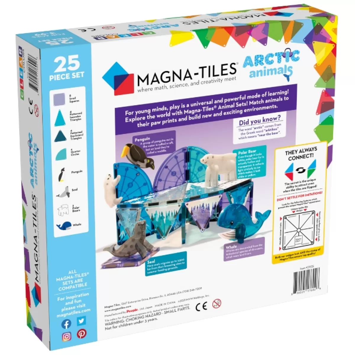 Bouwspeelgoed-Magna-Tiles Magna Tiles Arctic Animals (25St)