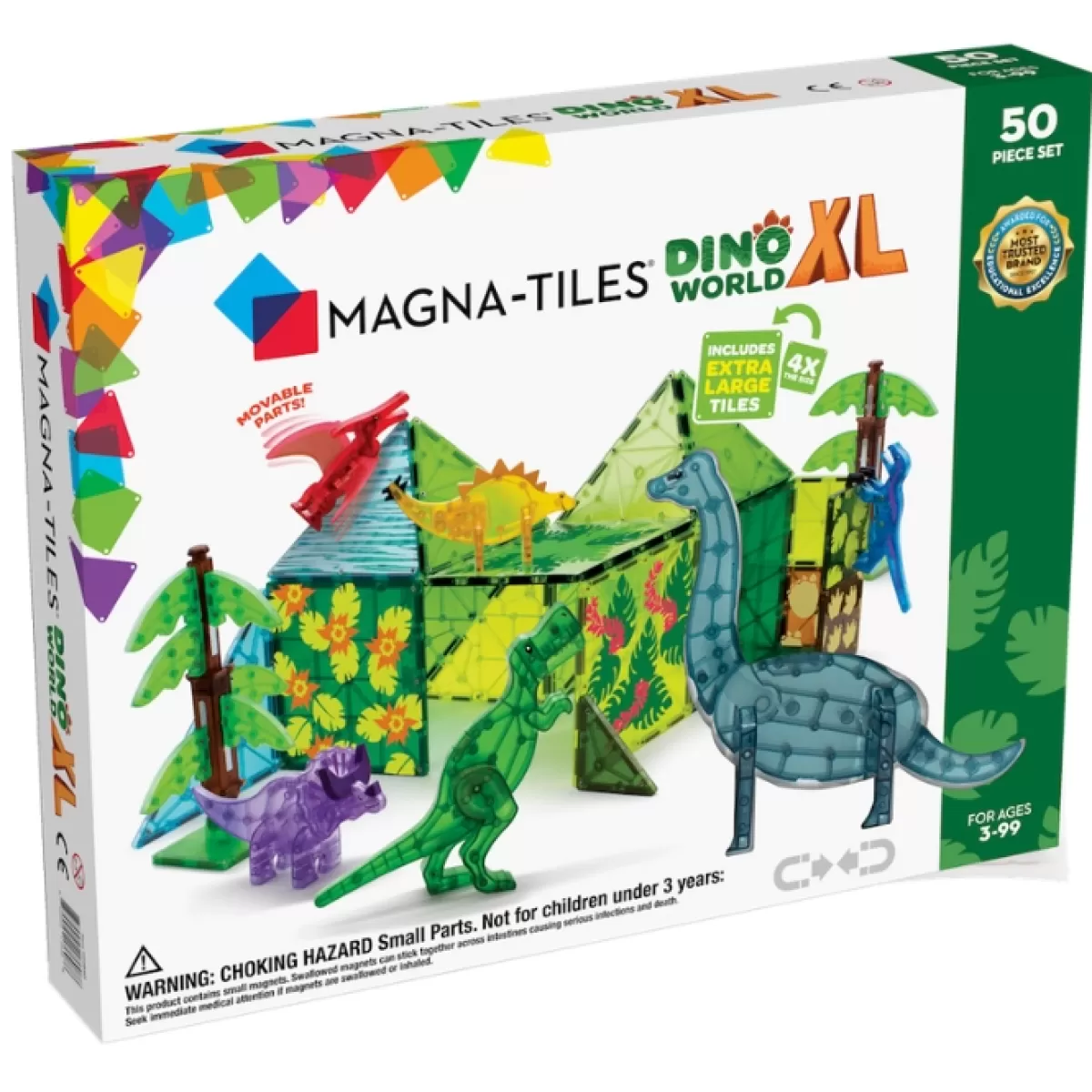 Bouwspeelgoed-Magna-Tiles Magna Tiles Dino World Xl (50St)