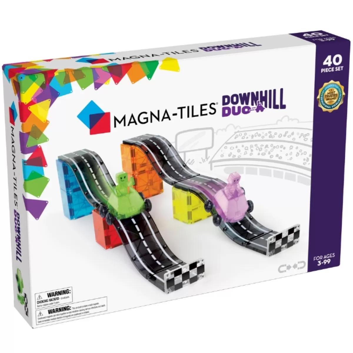 Bouwspeelgoed-Magna-Tiles Magna Tiles Downhill Duo (40St)