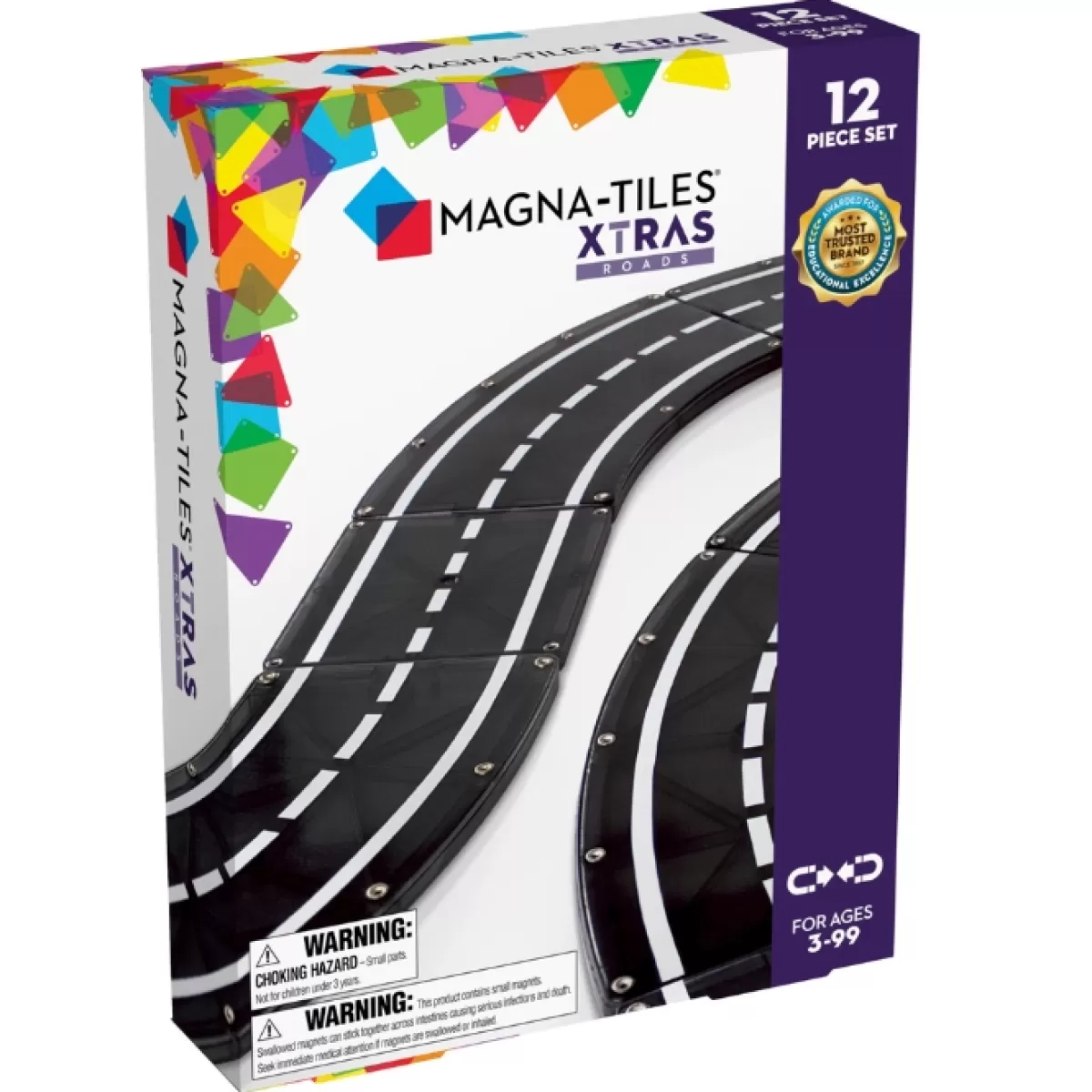 Bouwspeelgoed-Magna-Tiles Magna Tiles Road Pack (12St)