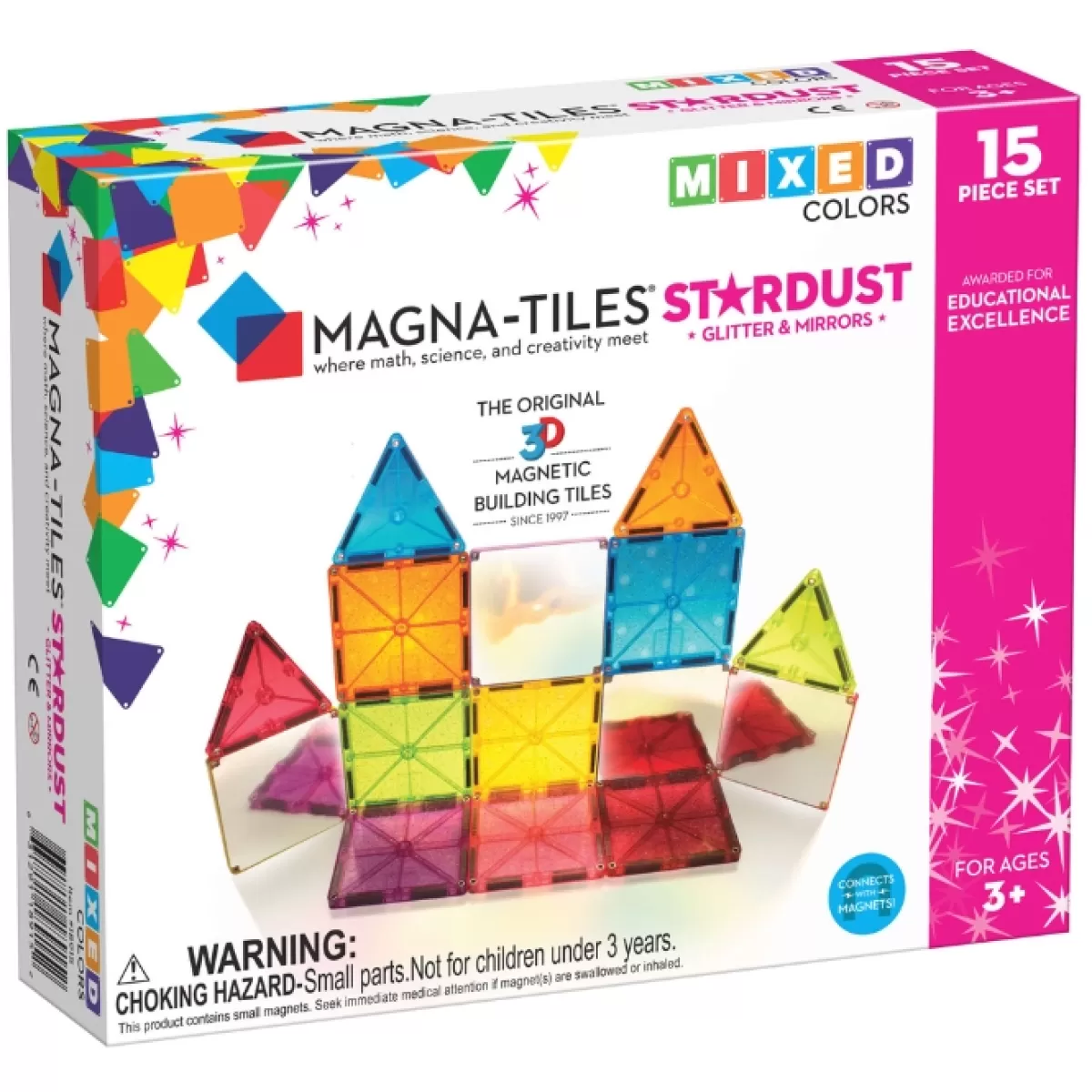 Bouwspeelgoed-Magna-Tiles Magna Tiles Stardust (15St)